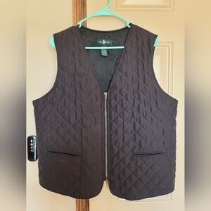 Hunt Club Vintage Black Quilted Vest 1X
